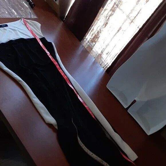 Chaps size large beige black color block dress * - Picture 9 of 14